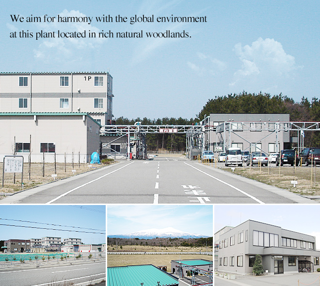We aim for harmony with the global environment at this plant located in rich natural woodlands.